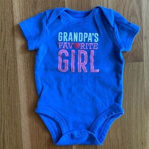 3M Carter’s Grandpa’s Favorite Girl Short Sleeve Onesie Bodysuit